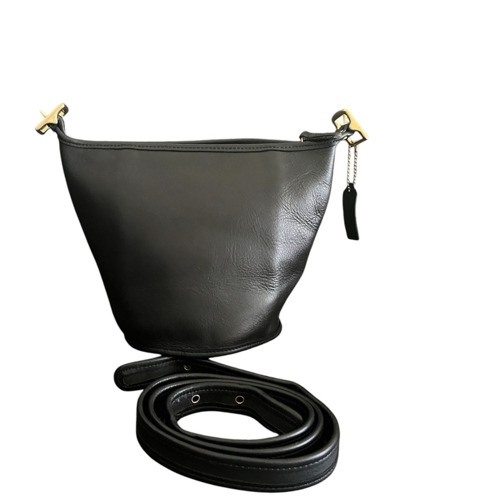 Coach Vintage Maggie Black Crossbody Bag with Gold Hardware